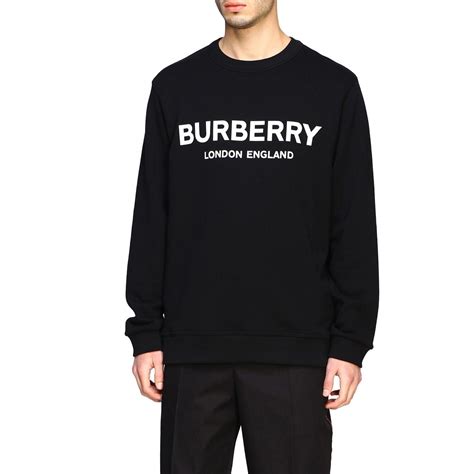 burberry crew neck sweater|Cotton Sweatshirt in Black .